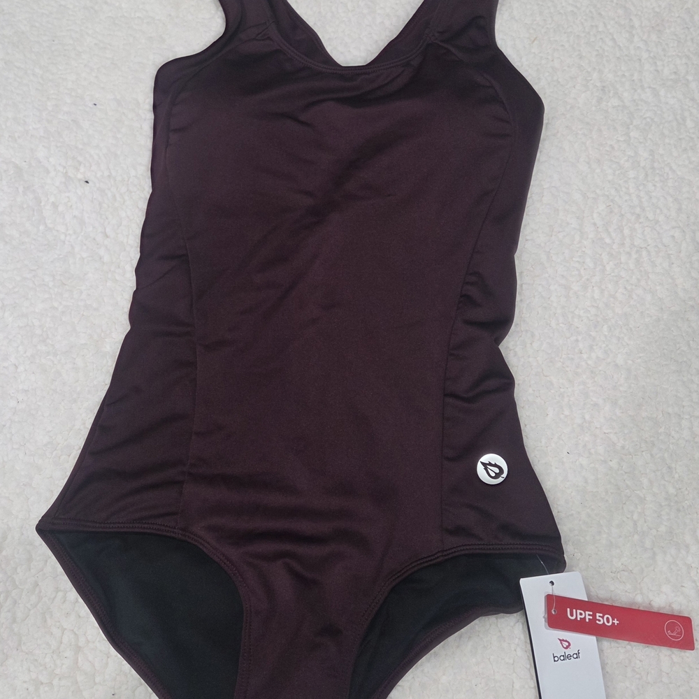 Trendy Chic Baleaf Women's Deep Purple One-Piece Swimsuit Size Small - Picture 2 of 6